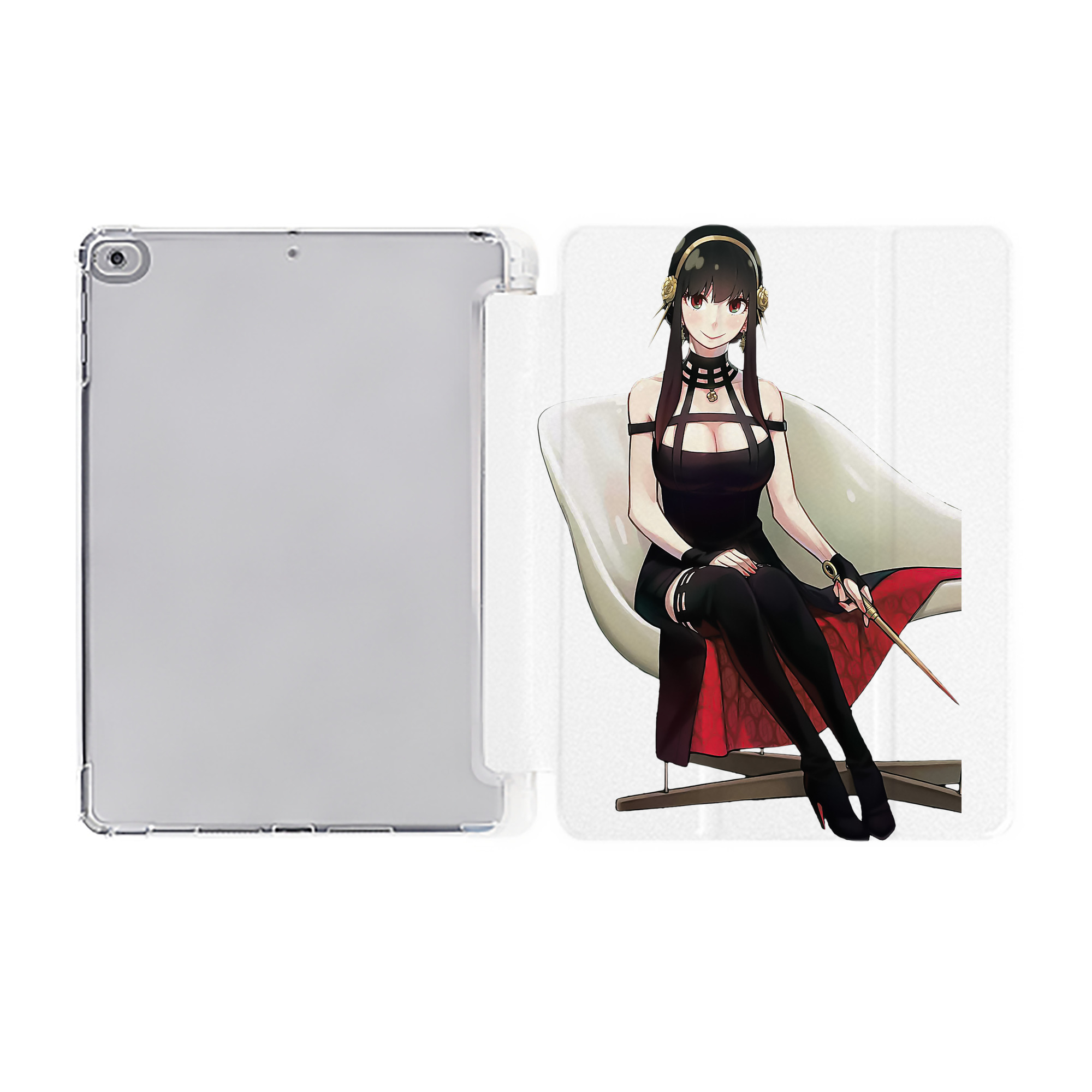 （画像用） SPY×FAMILY间谍家家酒 IPad ケース ペン収納付き 三つ折りスタンド PUレザー×シリコン 対応機種9.5/10.5/10.9インチ